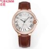 Cartier Ballon Bleu leather strap couple mechanical watch men's and women's watches