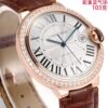Cartier Ballon Bleu leather strap couple mechanical watch men's and women's watches