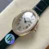 Cartier bathtub series quartz movement 30 meter waterproof women's watch Swiss watch 31.4 * 23.09mm beige dial