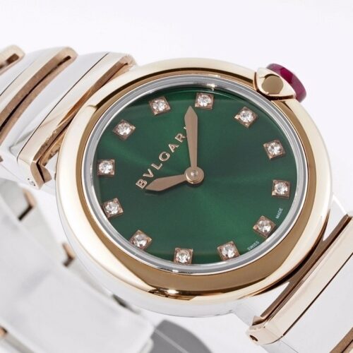 BVLGARI LVCEA watch with quartz movement and stainless steel strap