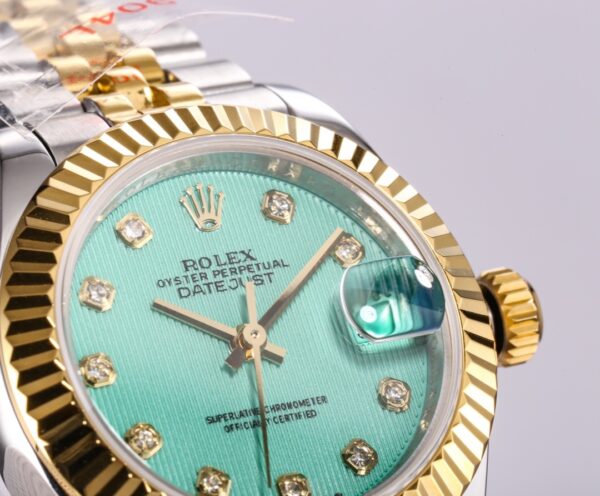 ROLEX Rolex Dog Tooth Ring Women's Diary Series Automatic Mechanical Movement 100m Waterproof Women's Date Display Diamond Time Mark Women's Watch Swiss Watch 26mm