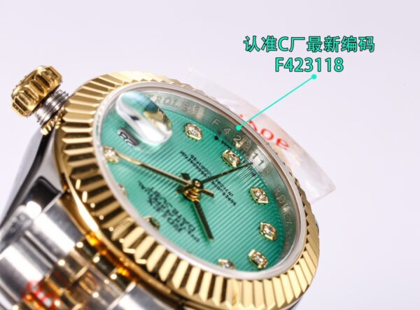 ROLEX Rolex Dog Tooth Ring Women's Diary Series Automatic Mechanical Movement 100m Waterproof Women's Date Display Diamond Time Mark Women's Watch Swiss Watch 26mm