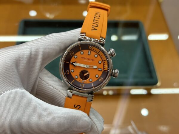 sy_no_12CD15994069FD790DD36B44A9BA1790_2 LOUIS VUITTON TABOUR series watch with automatic mechanical movement and rubber strap 44mm men's watch, 100 meter waterproof