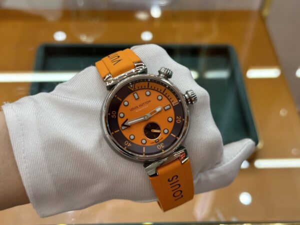 sy_no_12CD15994069FD790DD36B44A9BA1790_8 LOUIS VUITTON TABOUR series watch with automatic mechanical movement and rubber strap 44mm men's watch, 100 meter waterproof