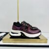 sy_no_130060669755ADF64D714FD6F0B0FCEA_0 Chanel Burgundy and Metallic Plum Chunky Sneaker with Black Mesh and CC Logo
