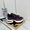 sy_no_130060669755ADF64D714FD6F0B0FCEA_1 Chanel Burgundy and Metallic Plum Chunky Sneaker with Black Mesh and CC Logo