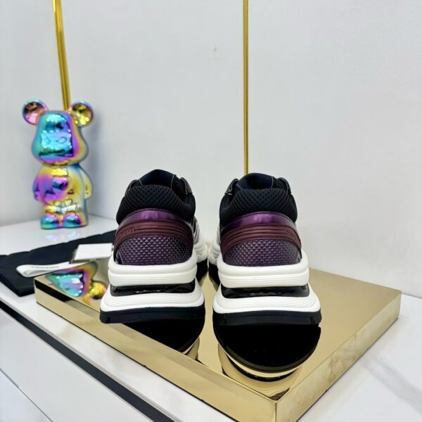 sy_no_130060669755ADF64D714FD6F0B0FCEA_2 Chanel Burgundy and Metallic Plum Chunky Sneaker with Black Mesh and CC Logo