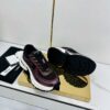 sy_no_130060669755ADF64D714FD6F0B0FCEA_7 Chanel Burgundy and Metallic Plum Chunky Sneaker with Black Mesh and CC Logo