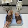 sy_no_134E0DE900F68A63FF12289C949D070D_1 Prada Tan Ruched Cross-Strap Platform Sandal