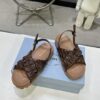 sy_no_134E0DE900F68A63FF12289C949D070D_2 Prada Tan Ruched Cross-Strap Platform Sandal