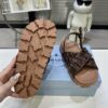 sy_no_134E0DE900F68A63FF12289C949D070D_6 Prada Tan Ruched Cross-Strap Platform Sandal