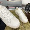 sy_no_136711FF87369E866713A53F55BA6C5C_2 Prada Off-White Leather Metal-Triangle Vulcanized-Sole Sneaker