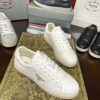 sy_no_136711FF87369E866713A53F55BA6C5C_8 Prada Off-White Leather Metal-Triangle Vulcanized-Sole Sneaker