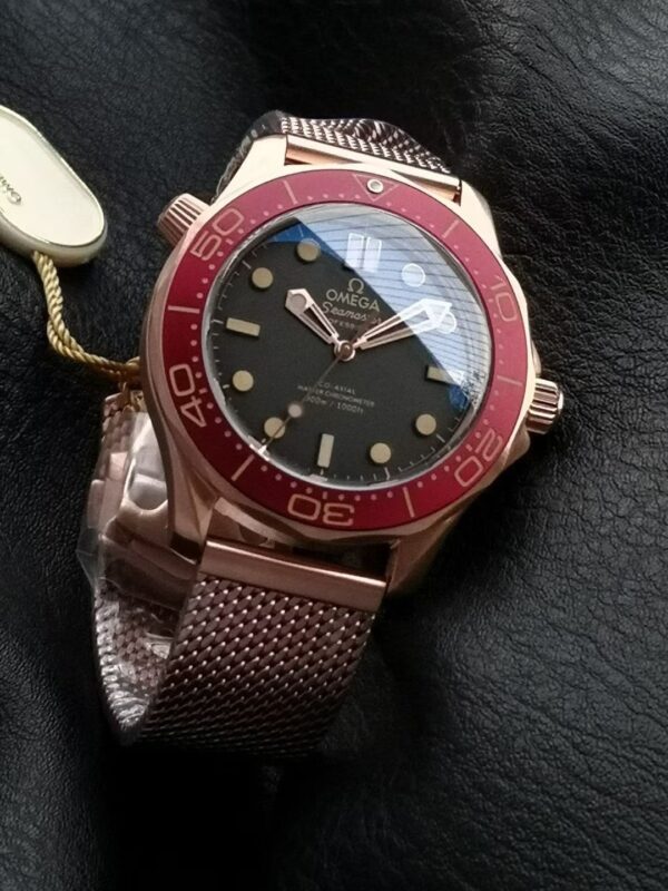 sy_no_13E8CEA64120B12EFA7879CCB452FA82_2 Omega Seamaster Automatic Mechanical Movement Men's Watch Swiss Watch Black Dial Bronze Gold Strap