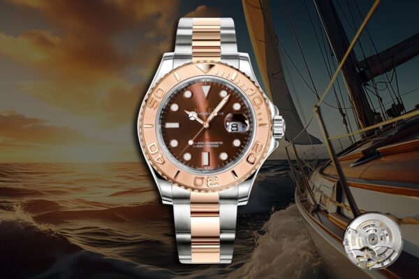 sy_no_140394E2AC7AB112E57D105D038B0423_0 ROLEX yacht luxury automatic mechanical movement date display men's watch Swiss watch 37mm coffee colored dial