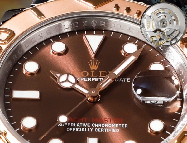 sy_no_140394E2AC7AB112E57D105D038B0423_4 ROLEX yacht luxury automatic mechanical movement date display men's watch Swiss watch 37mm coffee colored dial