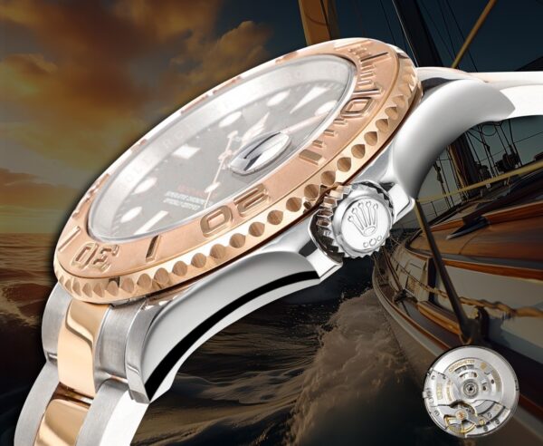 sy_no_140394E2AC7AB112E57D105D038B0423_5 ROLEX yacht luxury automatic mechanical movement date display men's watch Swiss watch 37mm coffee colored dial