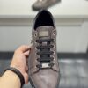 Philipp Plein Brown Vintage Leather Metal-Logo Low-Top Sneaker