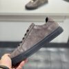 Philipp Plein Brown Vintage Leather Metal-Logo Low-Top Sneaker