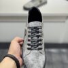 Philipp Plein Silver-Grey Crystal Hexagon-Logo Low-Top Sneaker