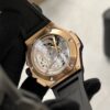 sy_no_1676EE134630D0E51BEC17151D0FEE65_6 HUBLOT Automatic Mechanical Movement Black Dial 18k King Gold Case Rubber Strap
