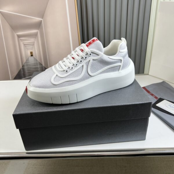 sy_no_167D85C02AE4165360BFAD2A00B7572D_3 Prada White Mesh Chunky Platform Sneaker