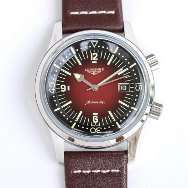 sy_no_167F9DE22FE379F6298809D42193EF12_3 LONGINES Longines Classic Reproduction Legendary Diving Series Automatic Mechanical Movement 300m Waterproof Men's Watch Swiss Watch Blue Dial Stainless Steel Case Leather Strap