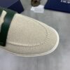 sy_no_1820EB1EB5EFB5A8551F7CBC802A8394_4 Dior Beige Canvas Green Leather Penny Loafer