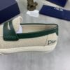sy_no_1820EB1EB5EFB5A8551F7CBC802A8394_6 Dior Beige Canvas Green Leather Penny Loafer