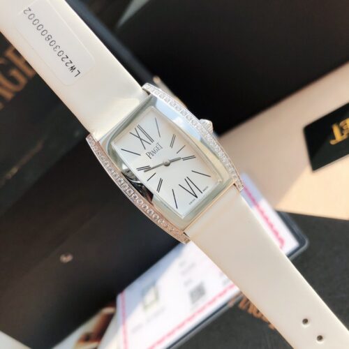 sy_no_199404A283F143978F9FDCF6B0D60FDB_0 Piaget Jewelry Watch Series Quartz Movement White Dial 18K Rose Gold Case Satin Strap
