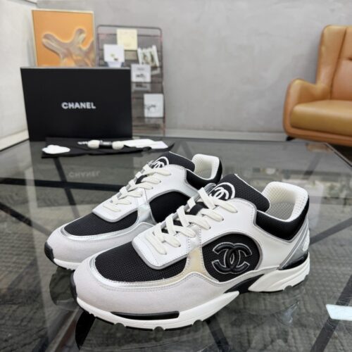 Chanel Black & White Chunky Sneaker with Interlocking CC Logo