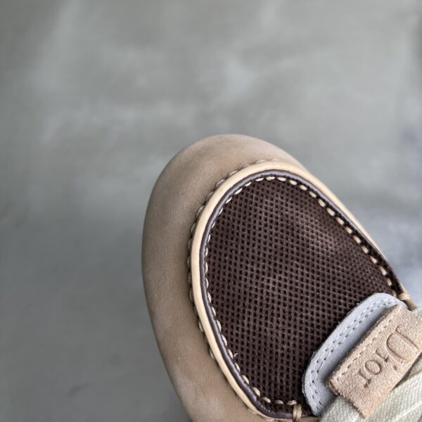sy_no_19F7484BFA1552F6ADC0FA5F10AB3ECD_4 Dior Beige-Brown Suede Mesh Mid-Top Sneaker