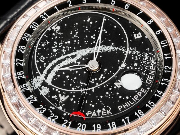 PATEK PHILIPPE Patek Philippe Watch Series Automatic Mechanical Movement Starry Sky World Diamond studded Men's Watch Swiss Watch Black Dial