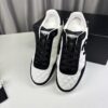 Chanel Quilted Calfskin & Suede Retro Trainer White-Black-Quilted-Calfskin