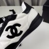Chanel Quilted Calfskin & Suede Retro Trainer White-Black-Quilted-Calfskin