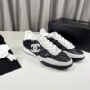 Chanel Quilted Calfskin & Suede Retro Trainer Black-White-Quilted-Calfskin