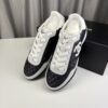 Chanel Quilted Calfskin & Suede Retro Trainer Black-White-Quilted-Calfskin