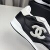 Chanel Quilted Calfskin & Suede Retro Trainer Black-White-Quilted-Calfskin