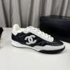 Chanel Quilted Calfskin & Suede Retro Trainer Black-White-Quilted-Calfskin