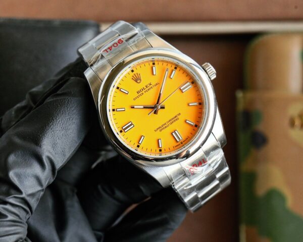 sy_no_1BAECFDAA0144839A810D114E93E75B5_1 Rolex Smooth Ring Oyster Perpetual Automatic Mechanical Movement Pikachu Yellow Dial Oyster Steel Case