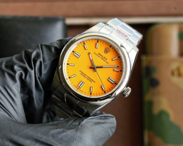 sy_no_1BAECFDAA0144839A810D114E93E75B5_2 Rolex Smooth Ring Oyster Perpetual Automatic Mechanical Movement Pikachu Yellow Dial Oyster Steel Case