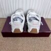 sy_no_1BFE7D7CDD4D40D3ABF30578A70CEB1A_5 Gucci Re-Web Sneaker in White Mesh & Suede with Green/Red Web Stripe
