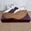 sy_no_1BFE7D7CDD4D40D3ABF30578A70CEB1A_8 Gucci Re-Web Sneaker in White Mesh & Suede with Green/Red Web Stripe