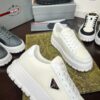 sy_no_1C40D928BAA547468CABBF707EBDF449_3 Prada Off-White Mesh Metal-Triangle Tread Platform Sneaker