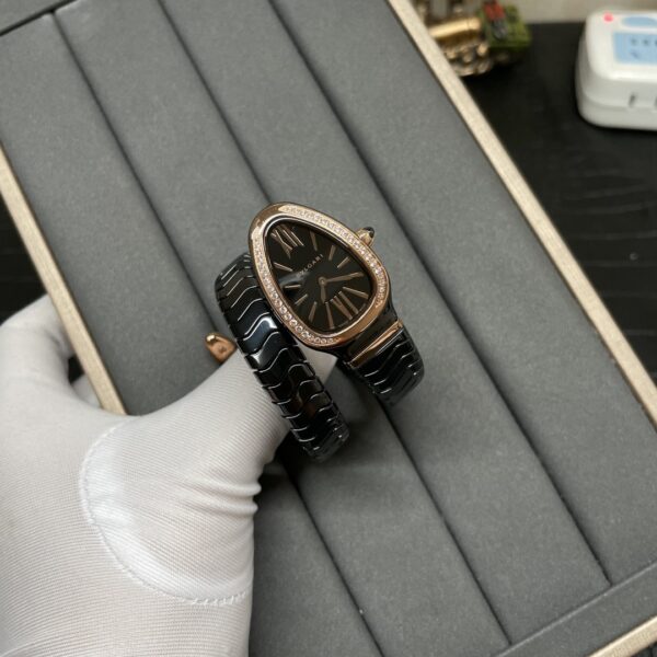 sy_no_1D0B93A9FF0A9259A2E50191DCE38CC0_0 BVLGARI watch quartz movement black dial women's watch