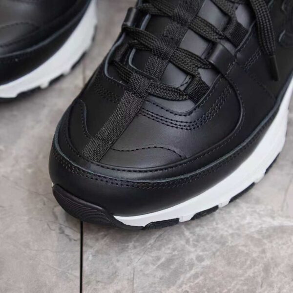 sy_no_1D482E6308BEACE629766C721B814D19_5 Chanel All-Black Leather Low-Top Sneaker with Tonal CC Logo and White Midsole
