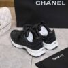 sy_no_1D482E6308BEACE629766C721B814D19_7 Chanel All-Black Leather Low-Top Sneaker with Tonal CC Logo and White Midsole