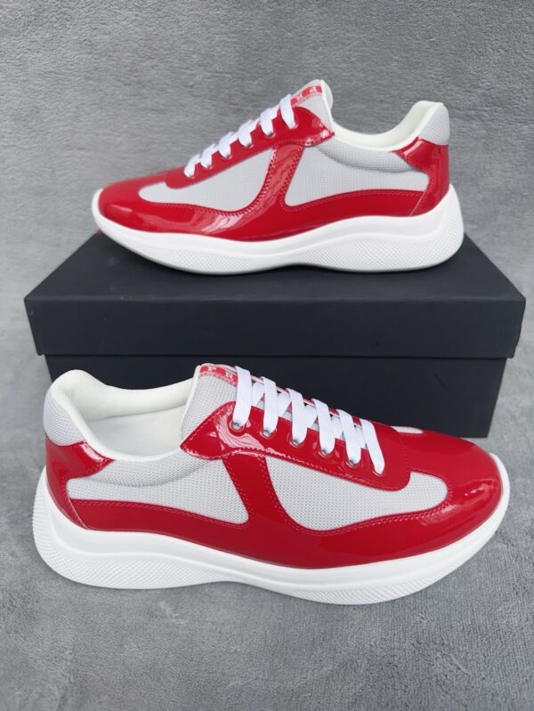 sy_no_1D902EF8C82A99EAA0BFA6CAE8828E28_3 Prada America's Cup Red Patent Mesh Sneaker