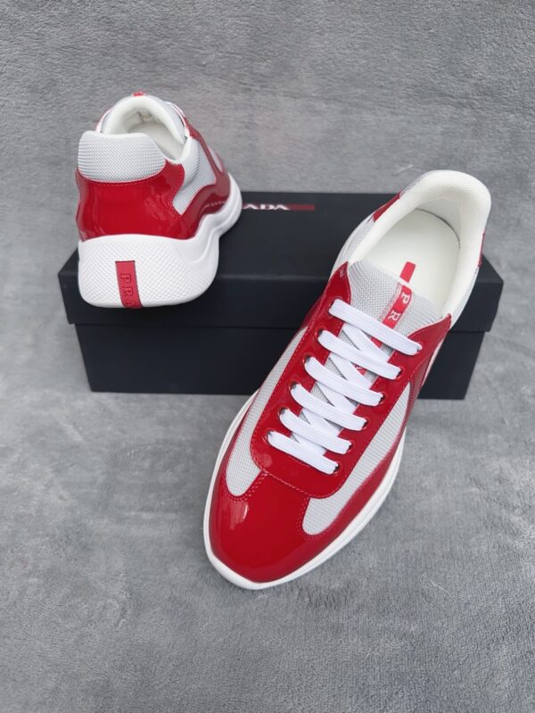 sy_no_1D902EF8C82A99EAA0BFA6CAE8828E28_5 Prada America's Cup Red Patent Mesh Sneaker