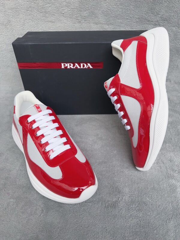 sy_no_1D902EF8C82A99EAA0BFA6CAE8828E28_7 Prada America's Cup Red Patent Mesh Sneaker